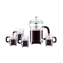 Haonai 800ml coffee press 4 cups coffee set coffee press set french coffee press set